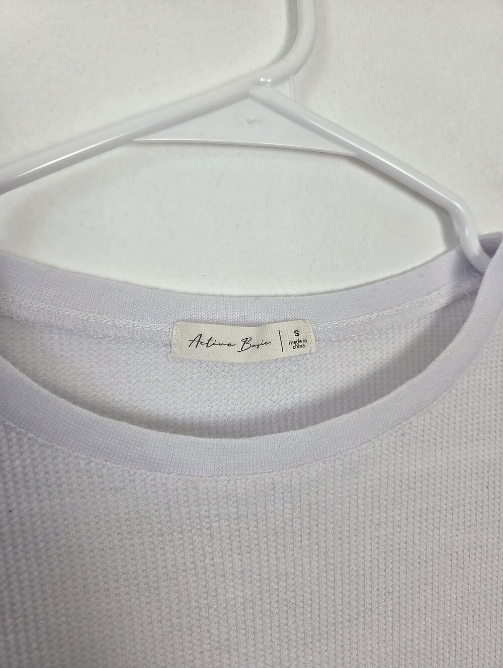 Active Basic White Thermal Shirt Long Sleeve Crew Neckline Base Layer Small - Picture 4 of 8